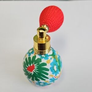 Floral Perfume Atomizer with Red Bulb